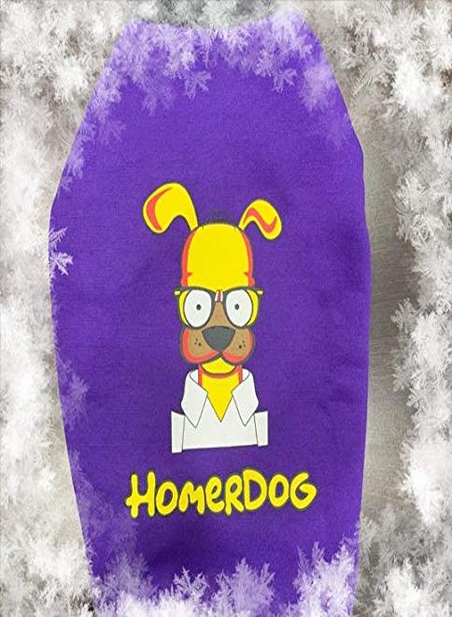 CHOOSTIX Winter Dog T-Shirt, HomerDog, Purple, 14", 150g - Image 2